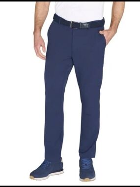 Greg Norman Men's Textured Stretch Chino Pant Blue Size 30x29